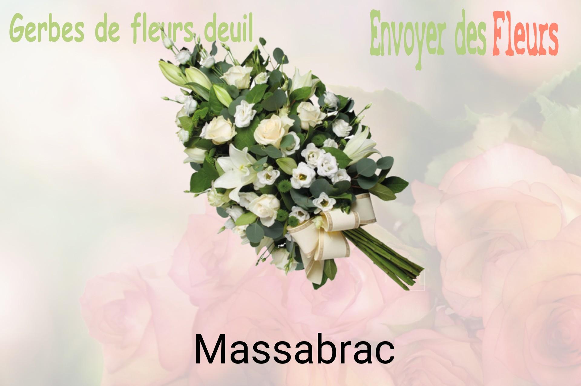 Gerbe de fleurs de deuil livrée à Massabrac